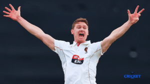 Brendan Doggett celebrating on cricket field before Ashes Test in Perth.