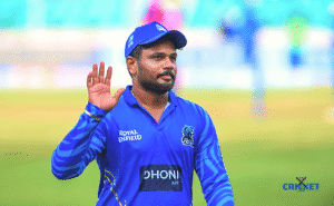 Sanju Samson in Kerala cricket team uniform during SMAT 2025-26 event.