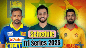 Three cricket players from Sri Lanka, Zimbabwe, and Pakistan for Tri-Series 2025.