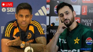 Two cricket players from India and Pakistan during a press conference ahead of the 2026 ICC T20 Worl.