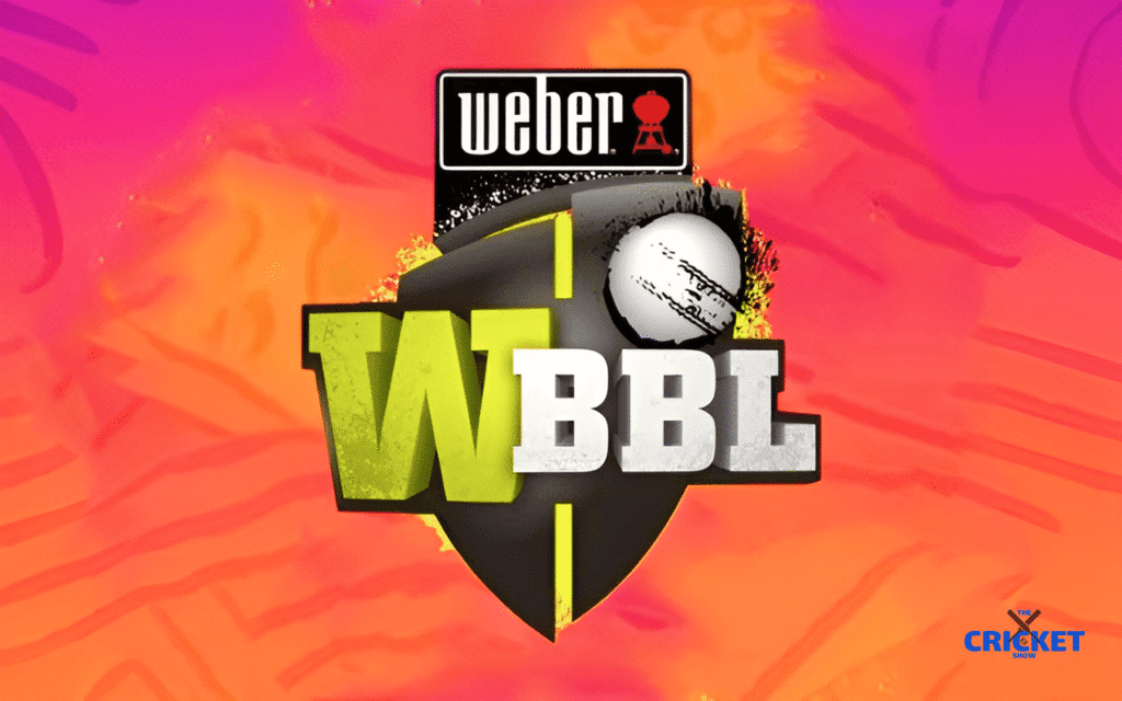 WBBL 2025–26 team logo with cricket ball and shield design.