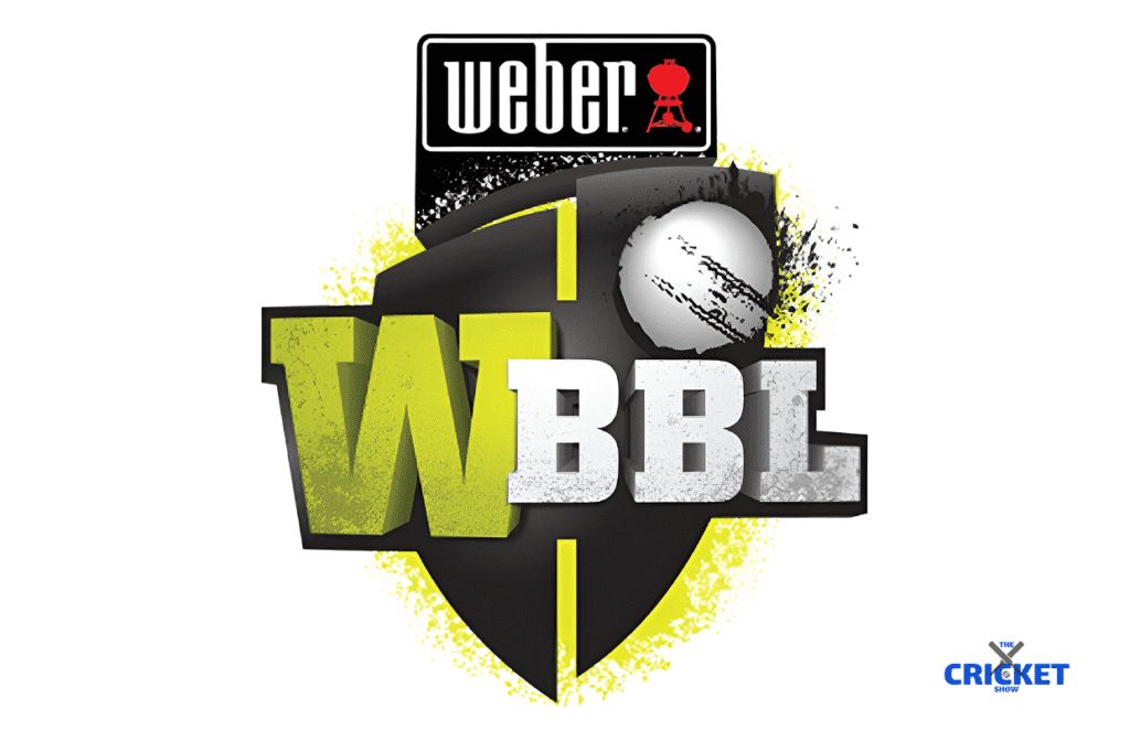 WBBL 2025 cricket schedule logo with shield and ball design.