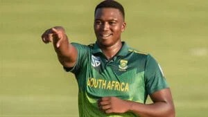 Lungi Ngidi delivers a stunning hat-trick for South Africa during the SA20 match.