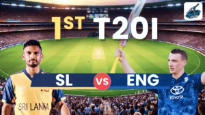 Cricket players from Sri Lanka and England face off in a T20 match at Pallekele.