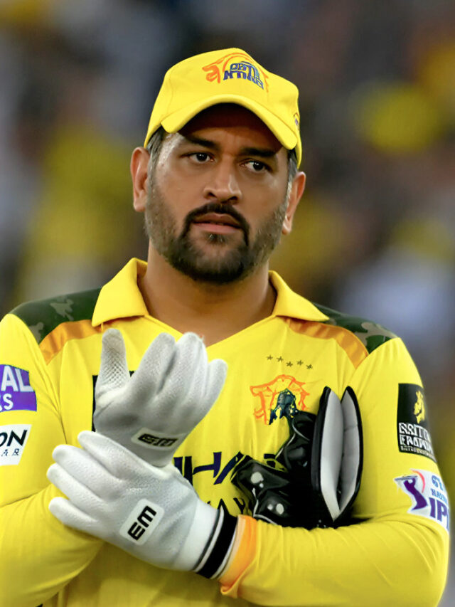 MS Dhoni launches a monster six — long, loud, legendary! 💥🚀