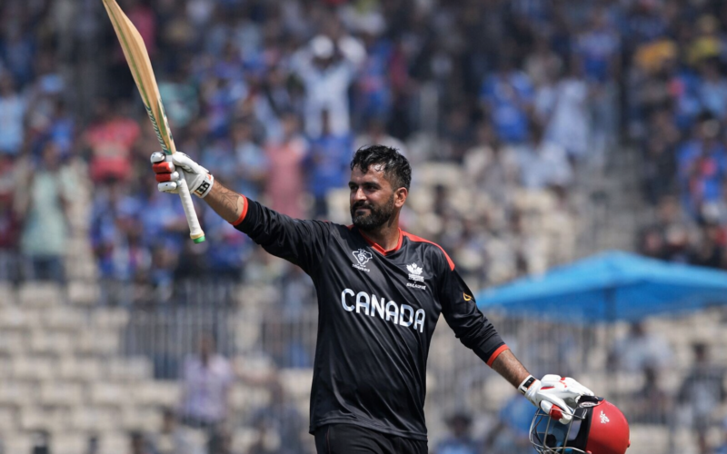 Youngest Centurion in T20 World Cup 2026 - Yuvraj Singh Samra celebrating his century