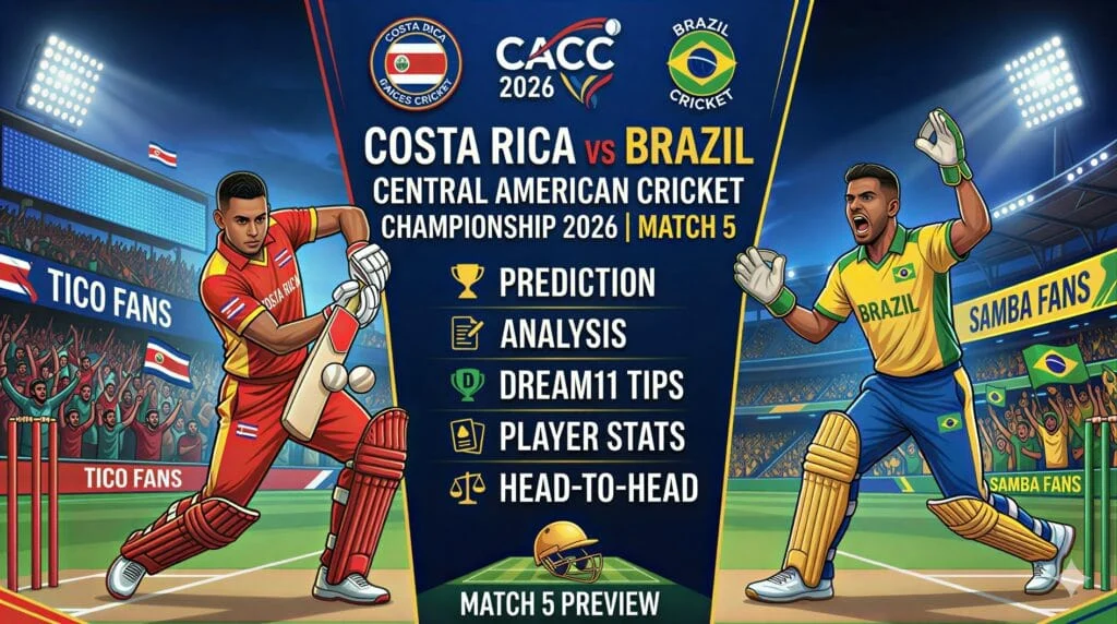 Brazil vs Costa Rica Dream11 Prediction Today: Best Fantasy Team, Captain & Vice-Captain Brazil vs Costa Rica Dream11 Prediction Today: Best Fantasy Team, Captain & Vice-Captain